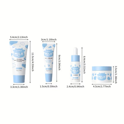 LAIKOU Milk Facial Skincare Set – Nourishing 4 Piece Collection