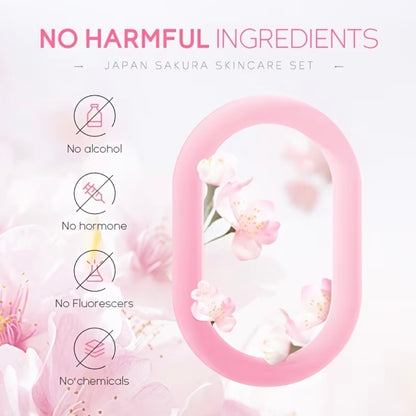 LAIKOU Sakura Cherry Blossom Skincare Set – 4 Piece Daily Care Collection