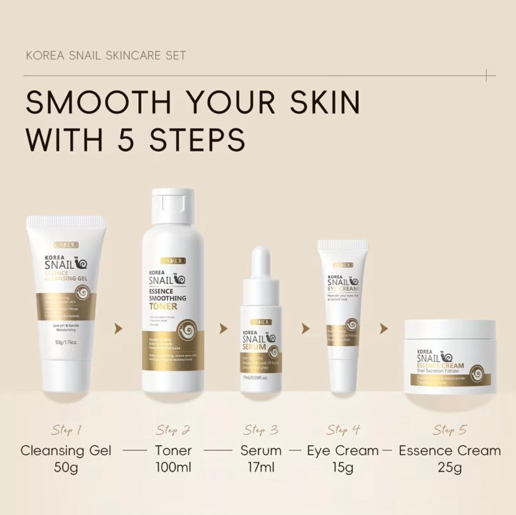 Korea Snail Skincare Set – Complete Hydration & Renewal Collection