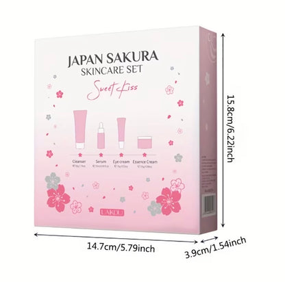 LAIKOU Sakura Cherry Blossom Skincare Set – 4 Piece Daily Care Collection