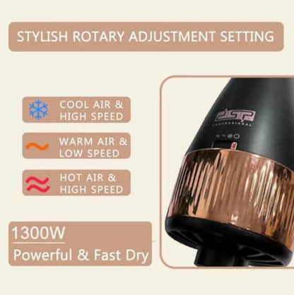 2-in-1 Hot Air Styler & Ionic Hair Dryer – Dry, Smooth & Curl with Ease