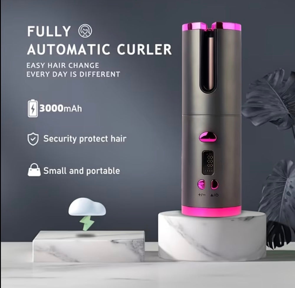 USB Rechargeable Automatic Curling Iron – Effortless Curls Anywhere