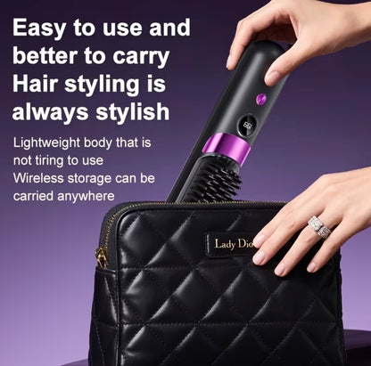 Wireless Heated Styling Comb – Straighten, Curl & Refresh on the Go